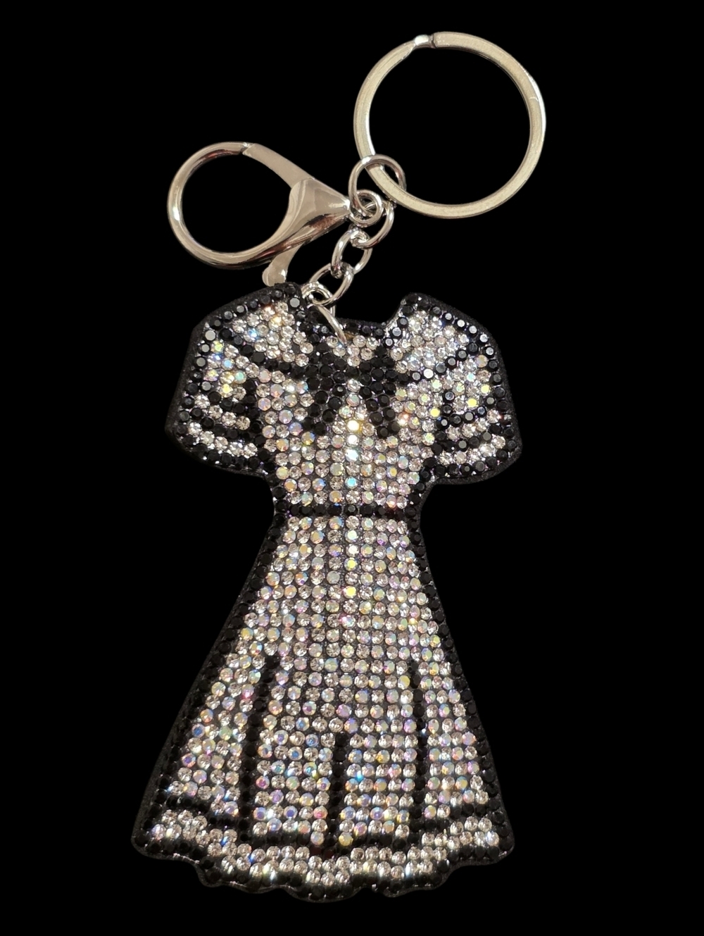 Sparkling Dress Bag Charm Keychain